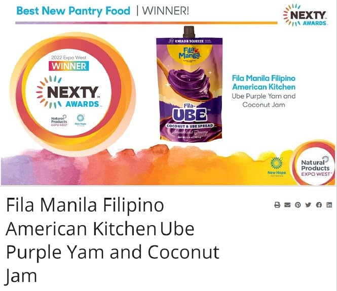 Fila Manila Ube Coconut Spread as a dessert topping on ice cream