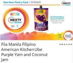 Fila Manila Ube Coconut Spread as a dessert topping on ice cream