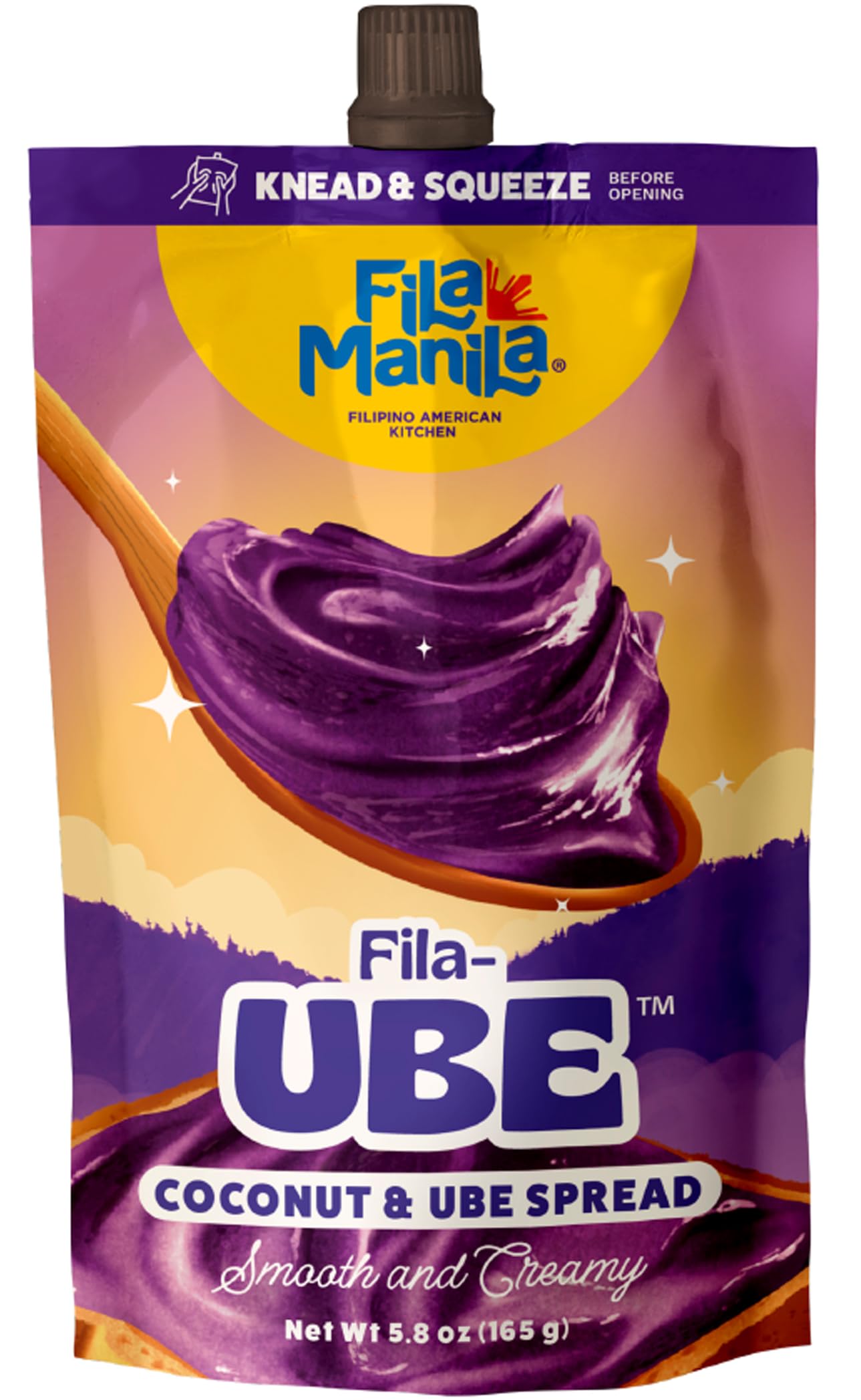 Fila Manila Ube Coconut Spread jar shows rich purple yam flavor