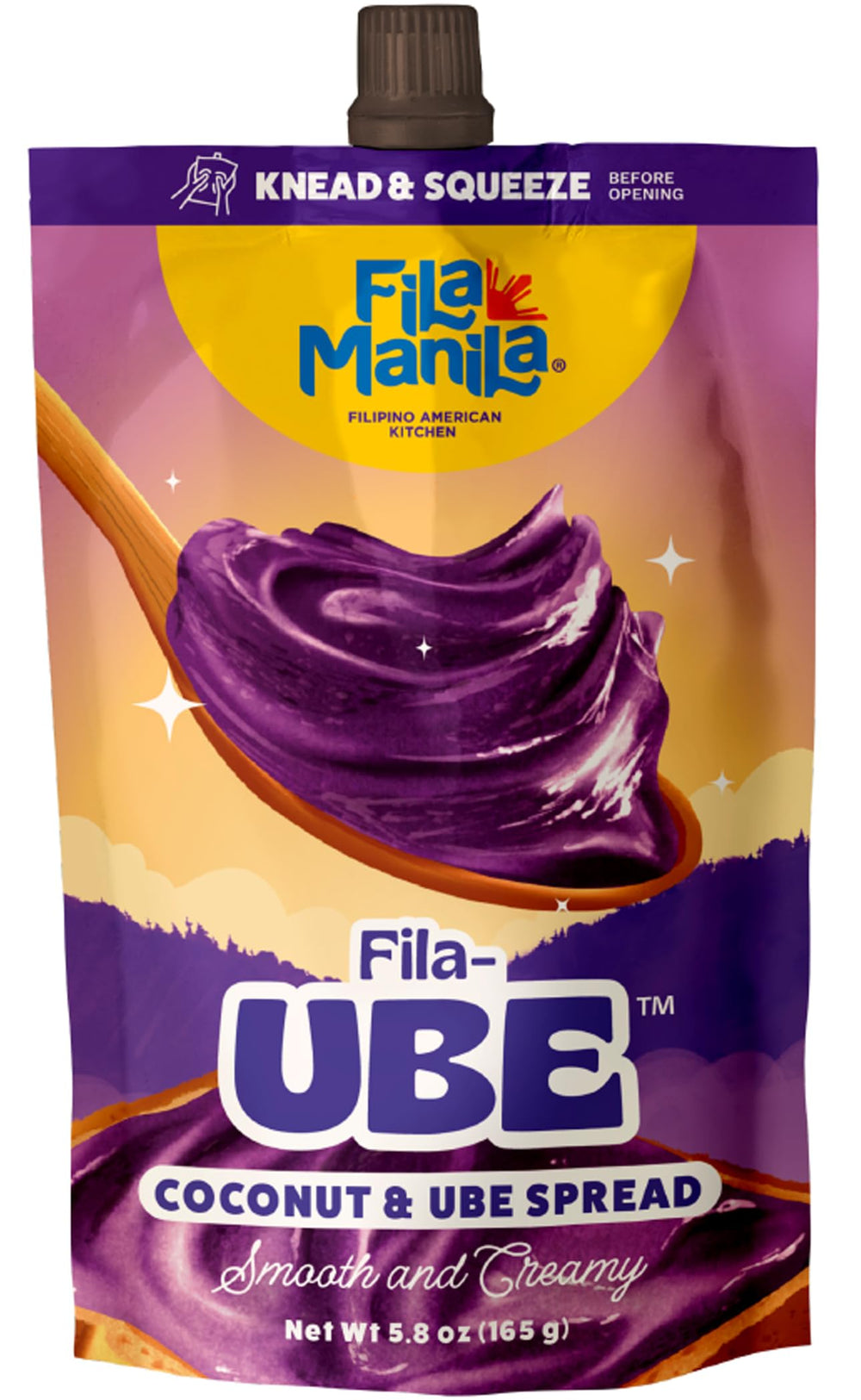 Fila Manila Ube Coconut Spread jar shows rich purple yam flavor