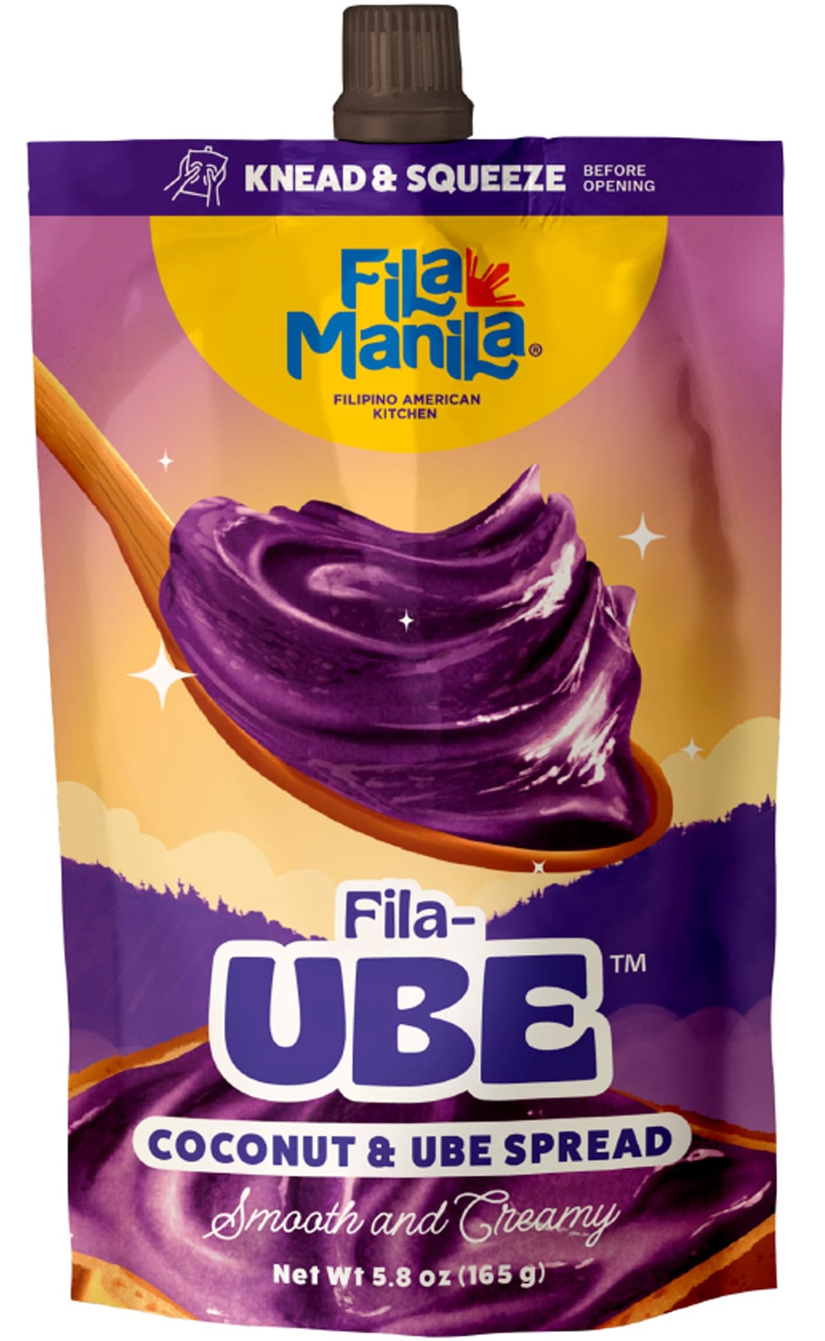 Fila Manila Ube Coconut Spread jar shows rich purple yam flavor