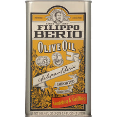 Filippo Berio Pure Olive Oil bottle on kitchen counter for everyday cooking