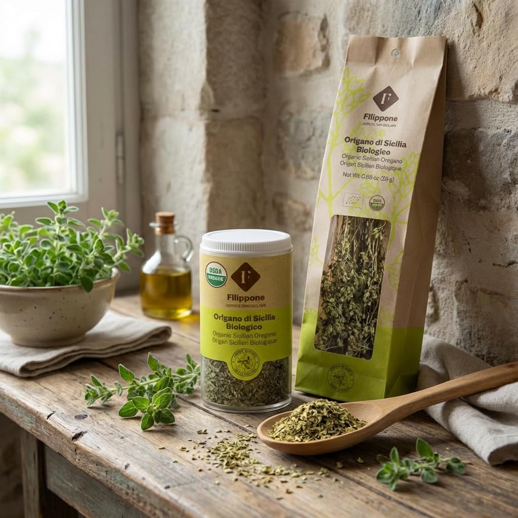 FILIPPONE family-farm high-mountain grown oregano with pristine air and soil.