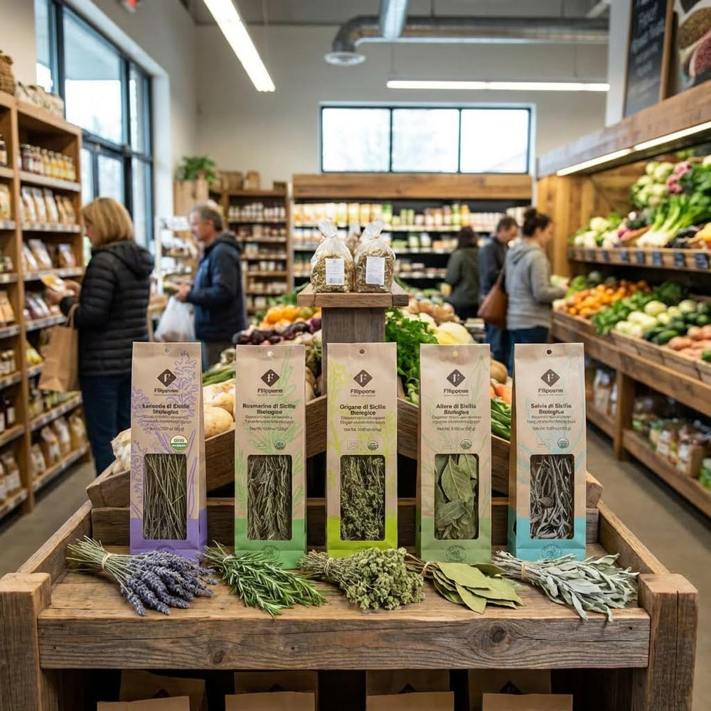 FILIPPONE USDA organic certification ensures purity and GMO-free farming.