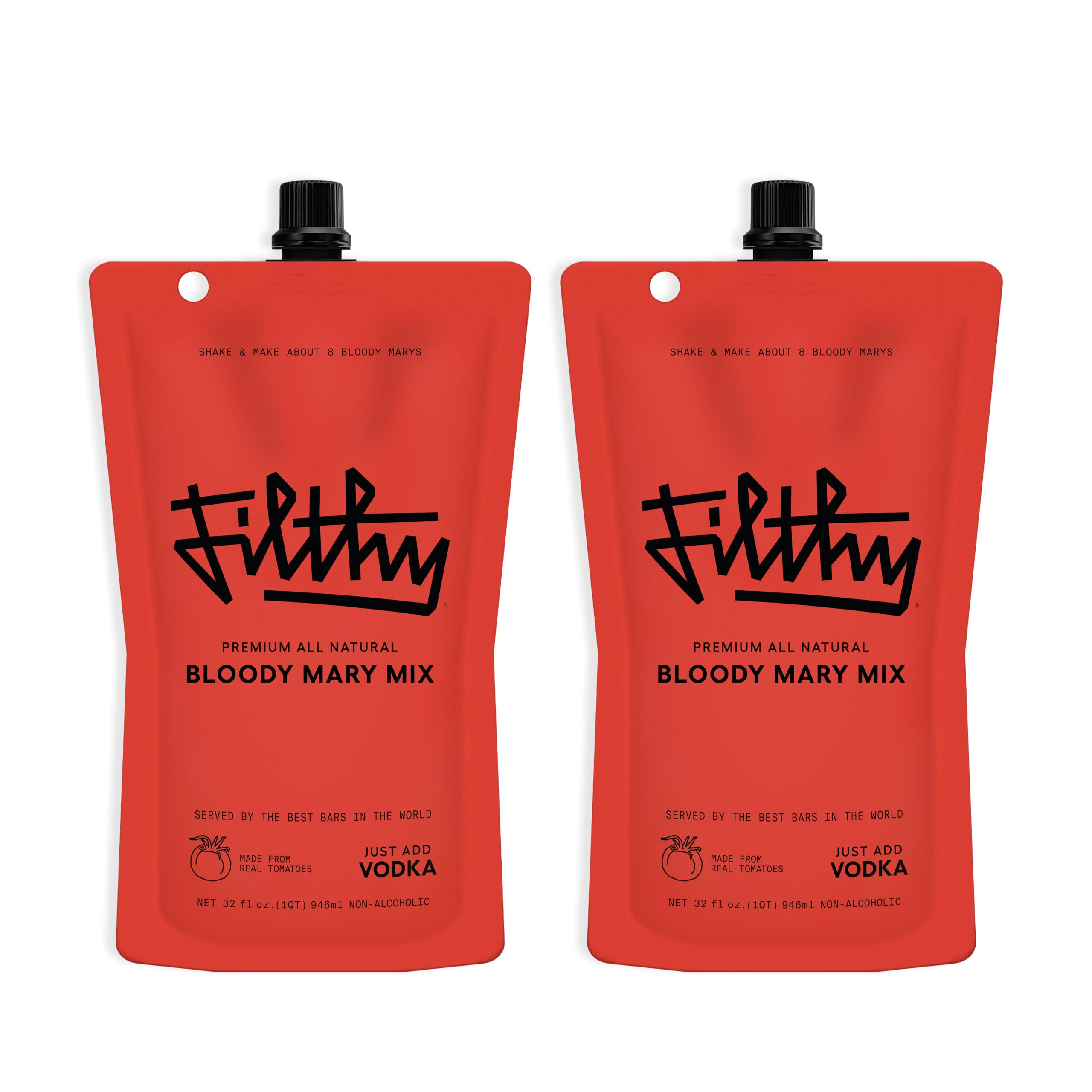 Filthy Food Bloody Mary Mix bottle with premium all-natural ingredients for home cocktails