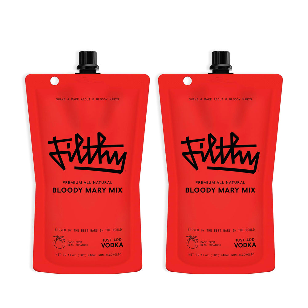 Filthy Food Bloody Mary Mix bottle with premium all-natural ingredients for home cocktails
