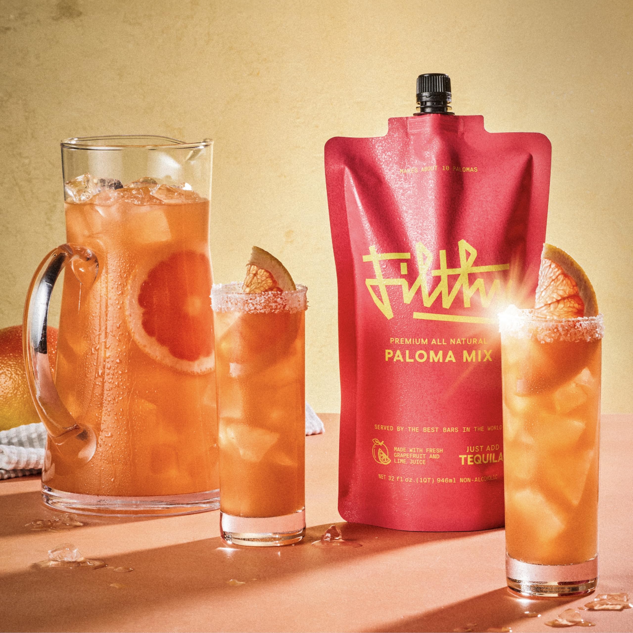 Filthy Paloma Mix with Florida lime juice for bright acidity in cocktails.