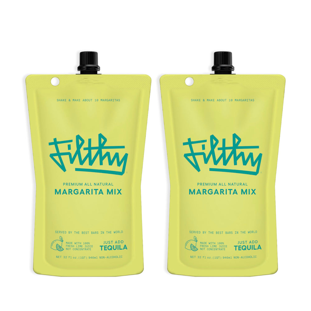 Filthy Food Margarita Mix pour, ready-to-enjoy at-home cocktail