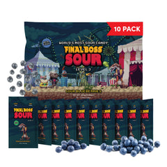 Final Boss Sour Blueberry Level 3 pack-front shows bold flavor and on-the-go convenience.