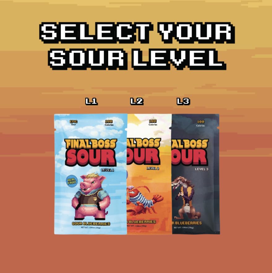 Final Boss brand logo on clean-label candy packaging.