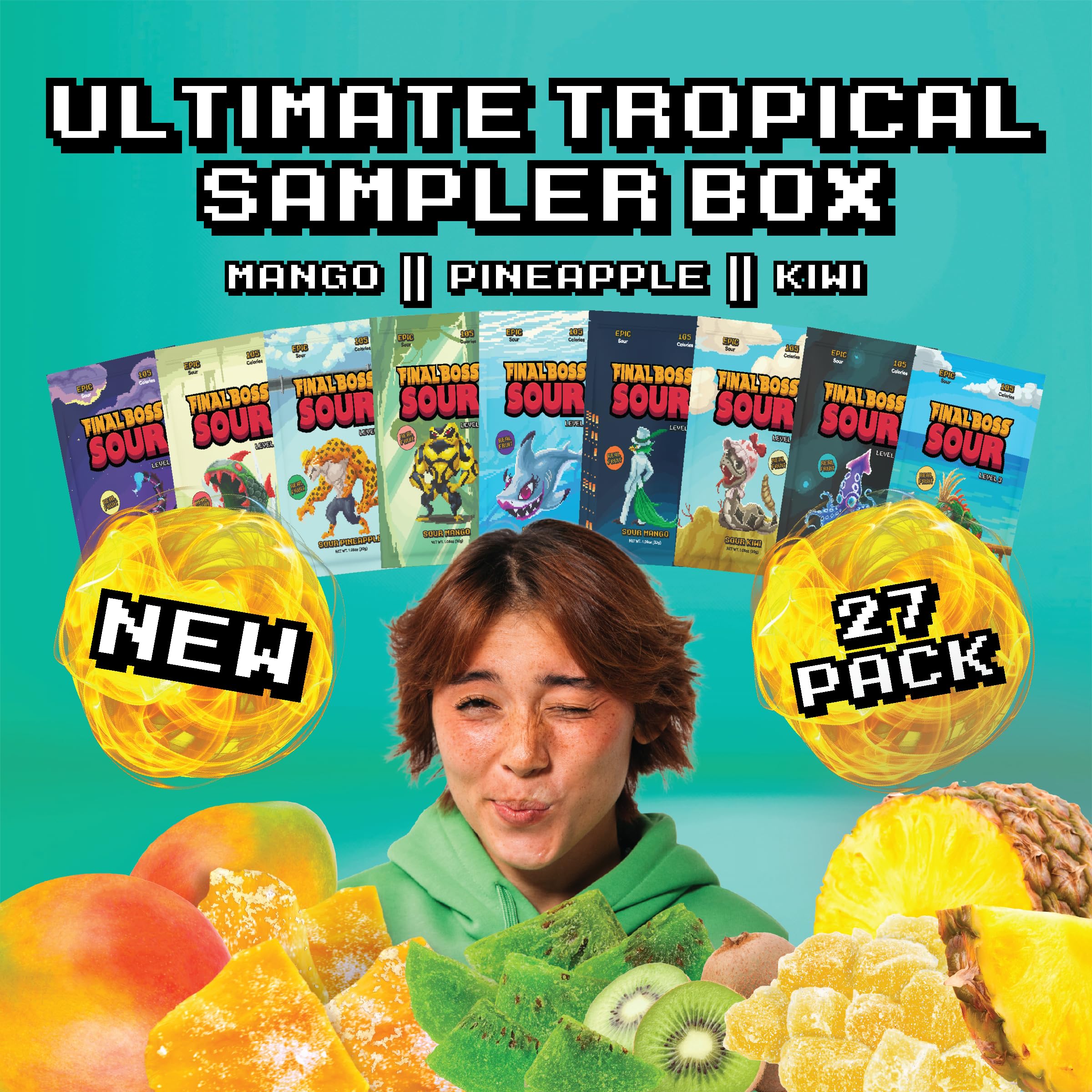 Final Boss Level 1 sour candy pack for gentle tang.