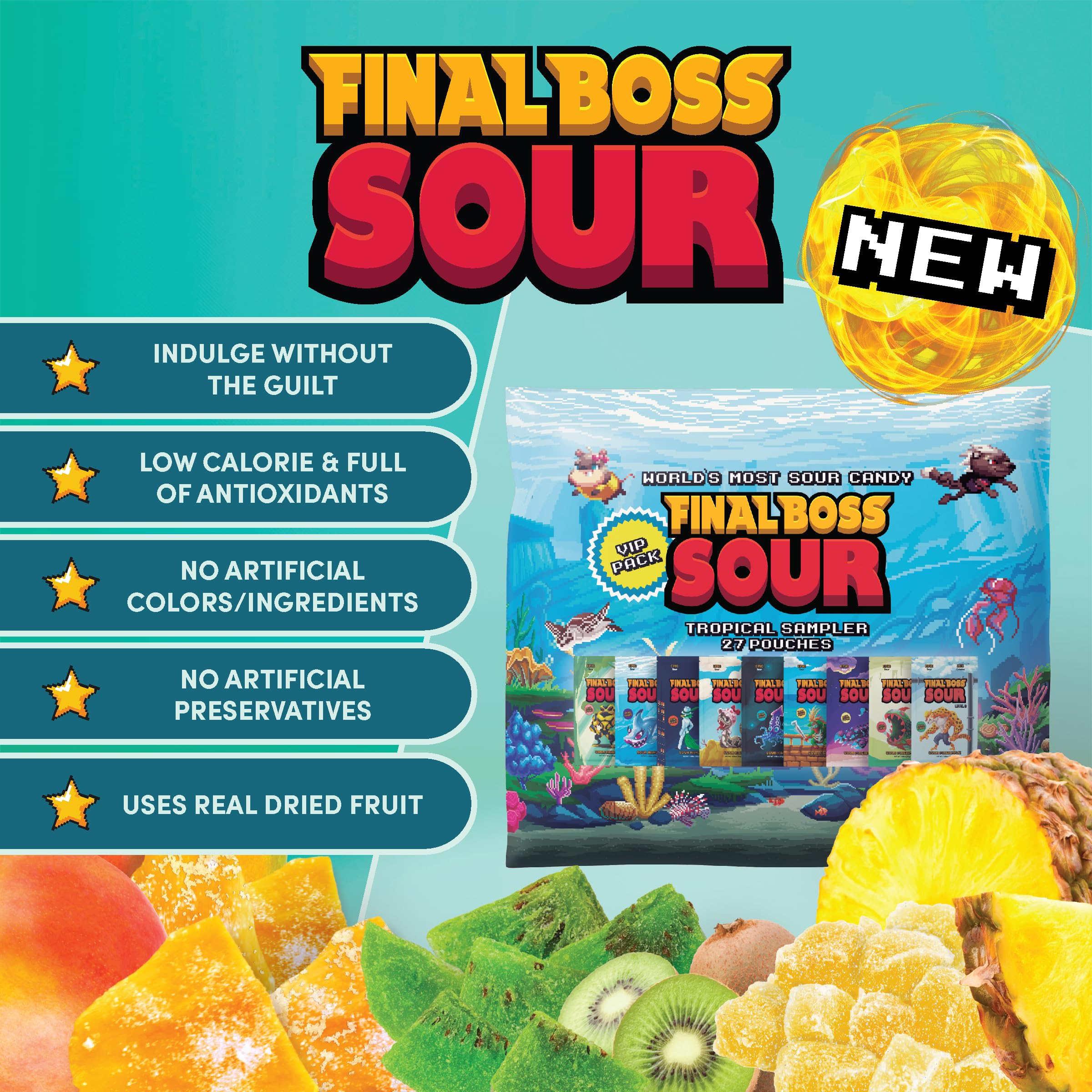 Final Boss Level 3 sour candy pack for bold sour.