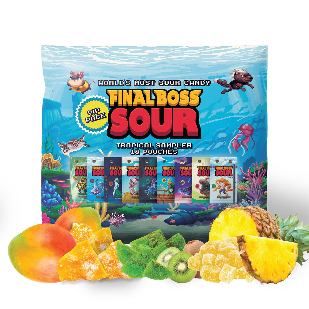 Final Boss Sour portable pouch snack ideal for lunchboxes and road trips