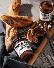 Fine & Raw organic ingredients list highlights vegan, natural components.