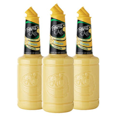 Finest Call banana puree 1L bottle with authentic Cavendish flavor for tropical drinks.