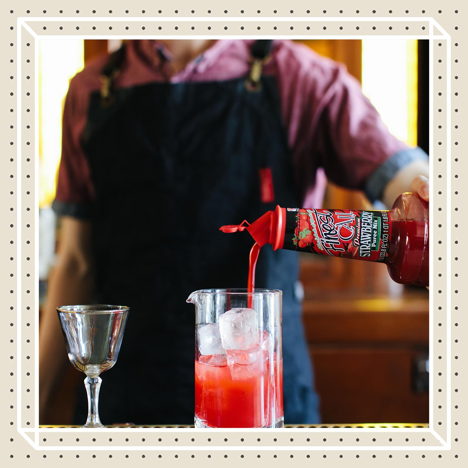 Finest Call dispensing closure closeup emphasizes bartenders' ability to pour quickly with control.