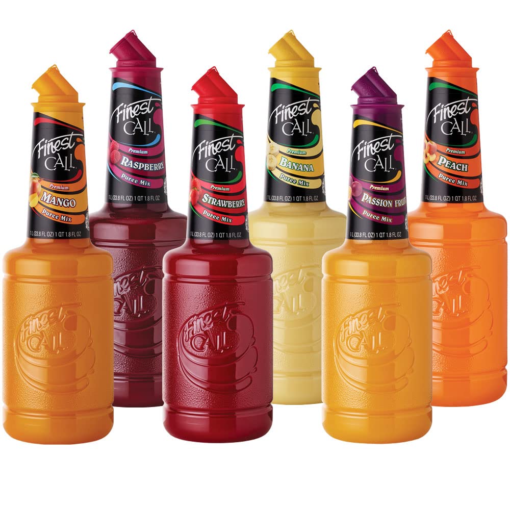 Finest Call Mango Puree Bottle: rich tropical flavor for cocktails and mocktails