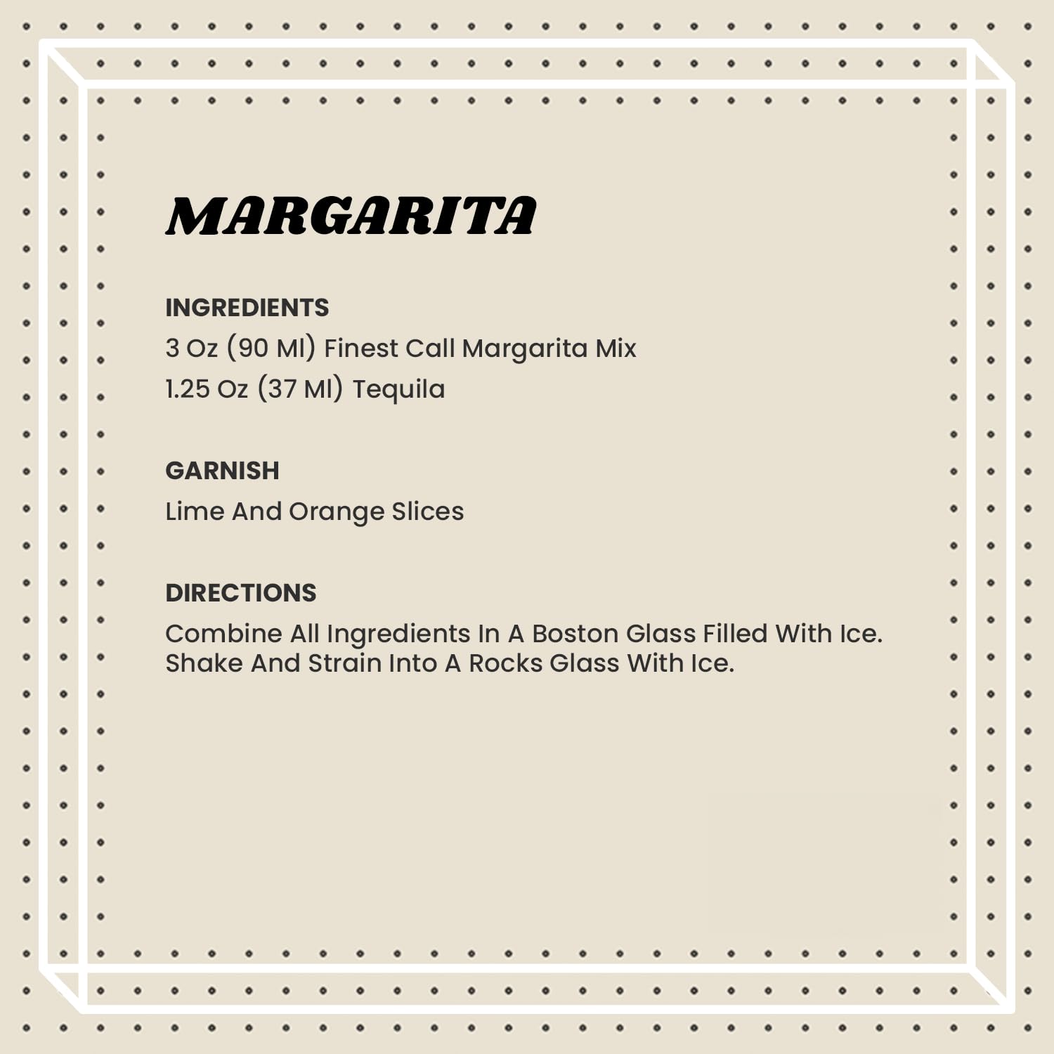 Finest Call margarita mix gallon packaging with convenient handle