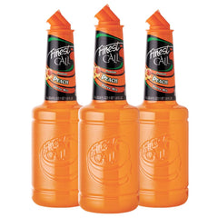 Finest Call Peach Puree 1L bottle showcases juicy California peaches for premium cocktails.
