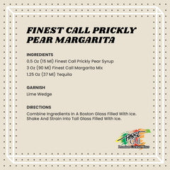 Finest Call prickly pear syrup pour demonstrating precise bartending pours.