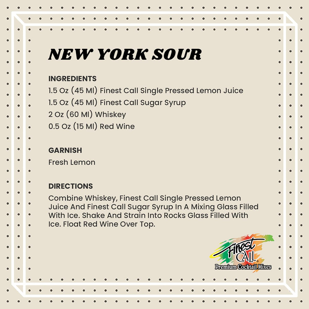 Finest Call simple syrup pour 1L bottle ideal for fast, consistent bartending