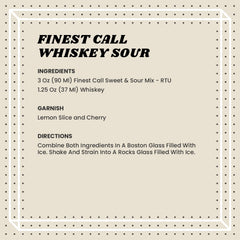 Finest Call Sweet & Sour dispensing closure enables precise, high-speed pours.