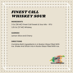 Finest Call Sweet and Sour label close-up highlighting bright citrus notes