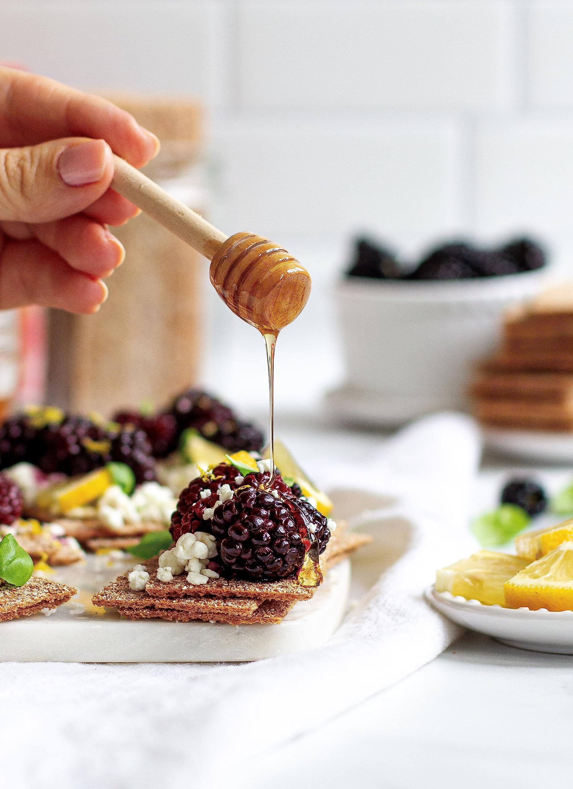 Finn Crisp Caraway served on a meat and cheese board.
