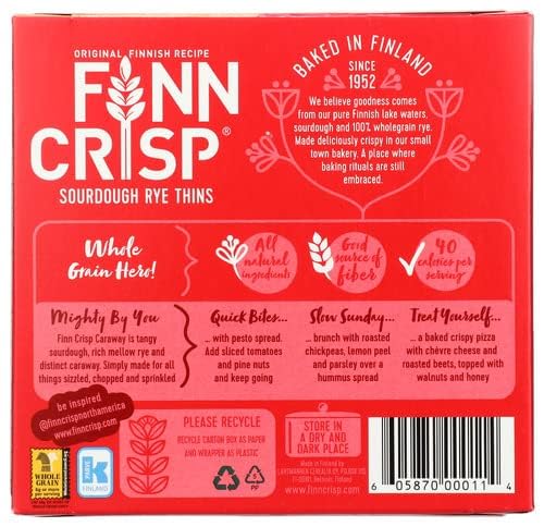 Finn Crisp Caraway Sourdough Rye Thins on charcuterie board, ideal snack spread.