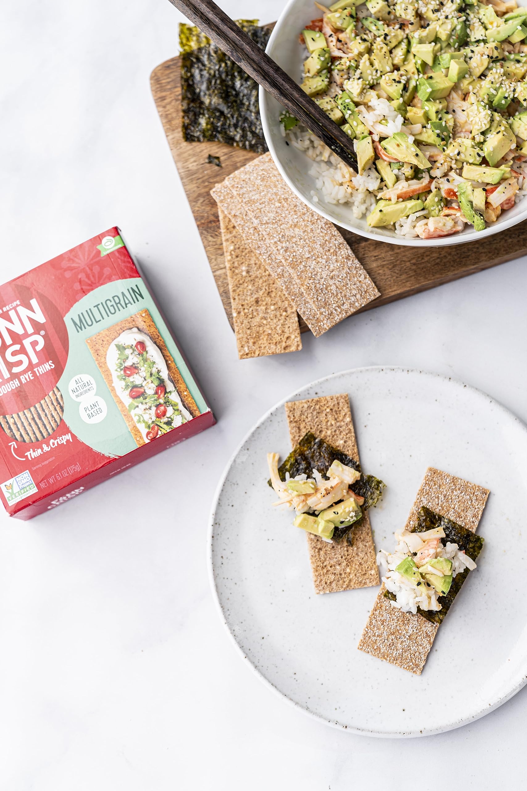 Finn Crisp Multigrain Crispbread made with sourdough, Finland tradition.