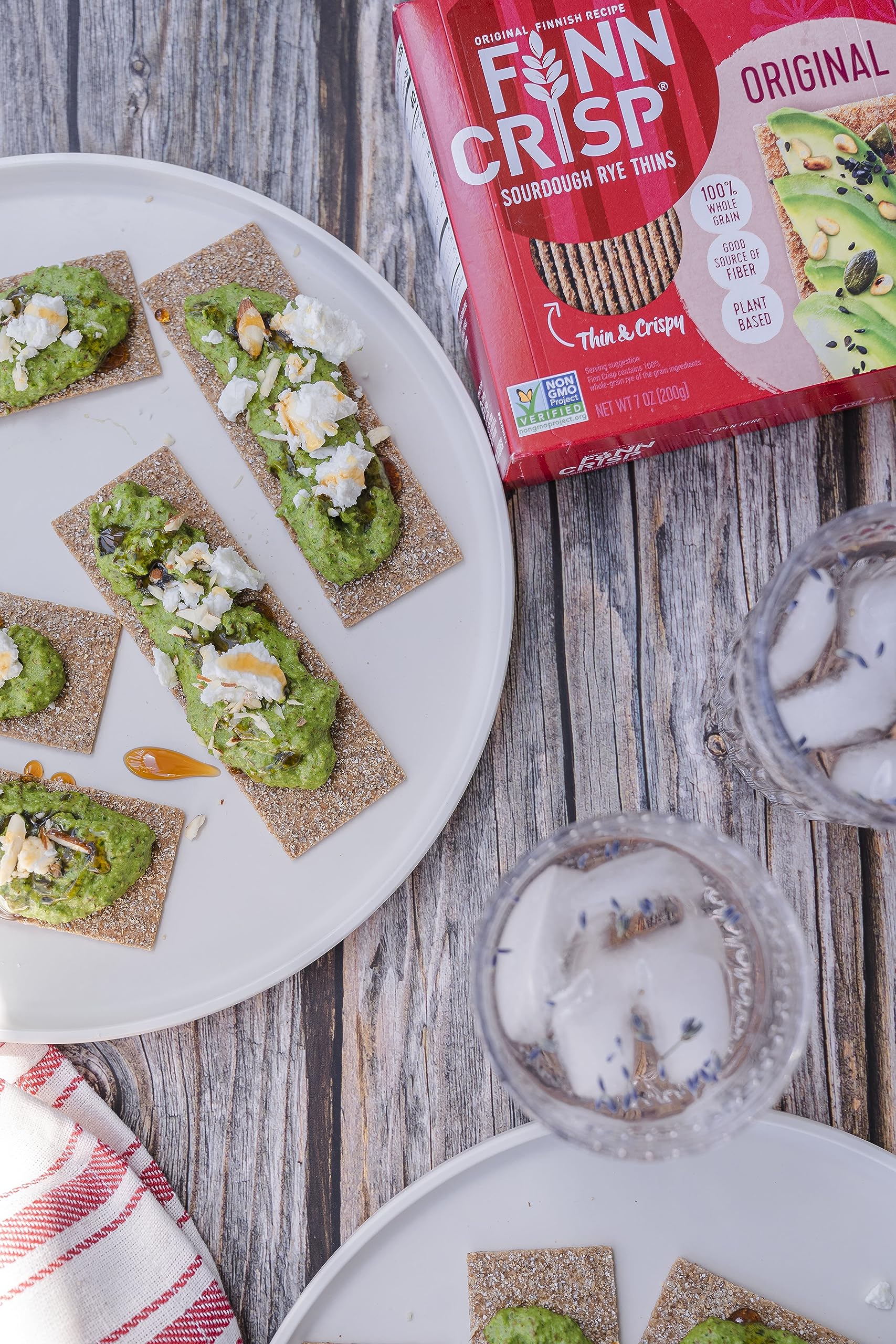 Finn Crisp Original Rye Crispbread ingredients highlight whole grain rye flavor