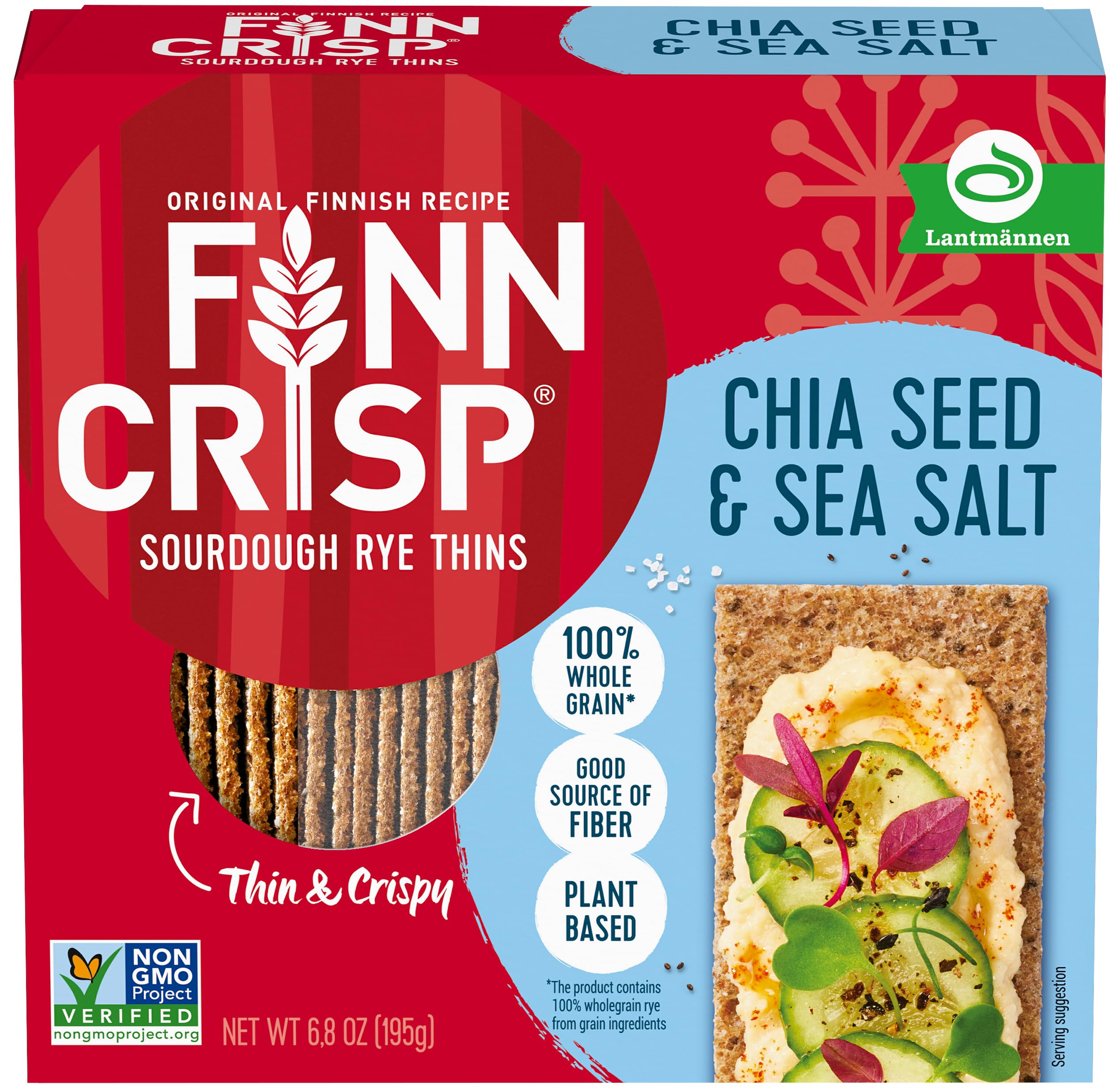 Finn Crisp rye crispbread texture close-up emphasizing thin, crunchy bite.
