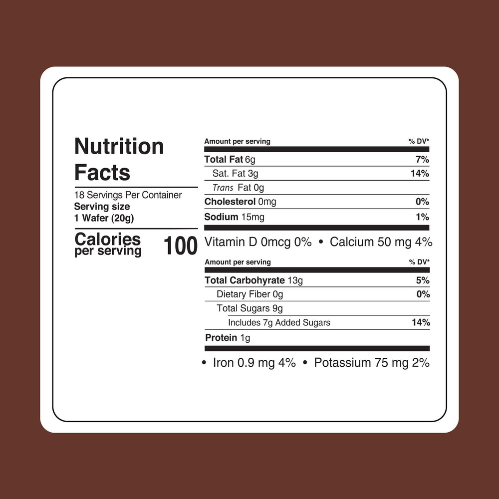 Fiorella Crunch Wafer Cookies chocolate coating closeup showing gloss