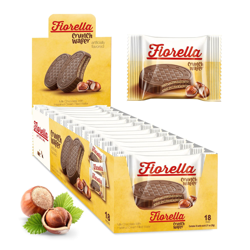 Fiorella Crunch Wafer Cookies pack 18, ideal for on the go snacking