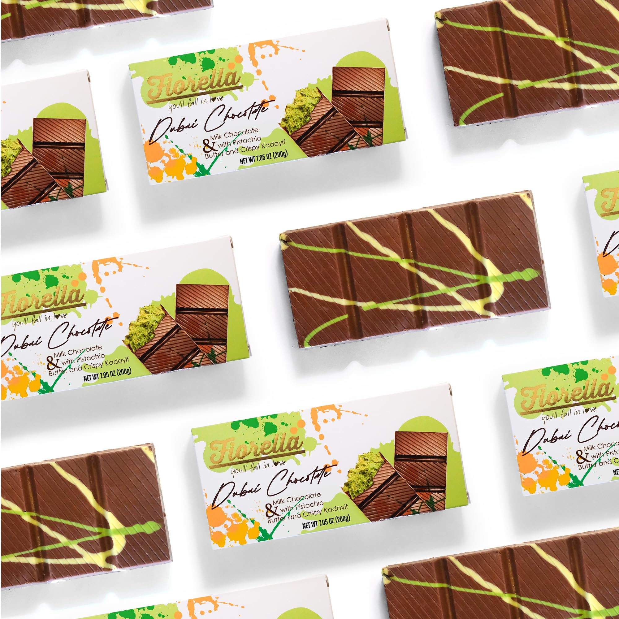 Fiorella Dubai chocolate bar gift pack presents premium indulgence.