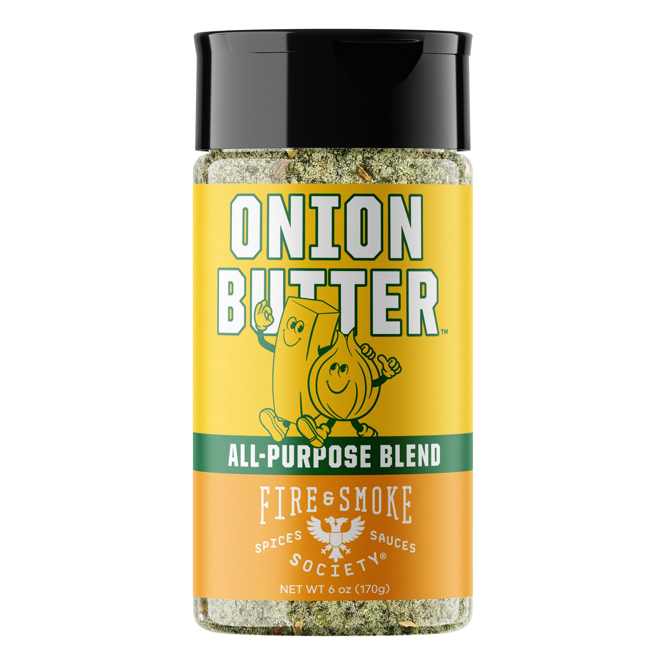 Fire & Smoke Society Onion Butter Seasoning bottle for versatile steak-ready flavor.