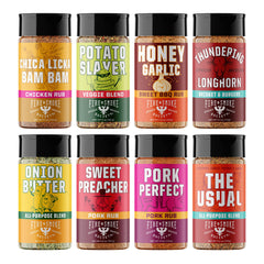 Fire & Smoke Society Pork Perfect bottle highlights pork rub for ribs.