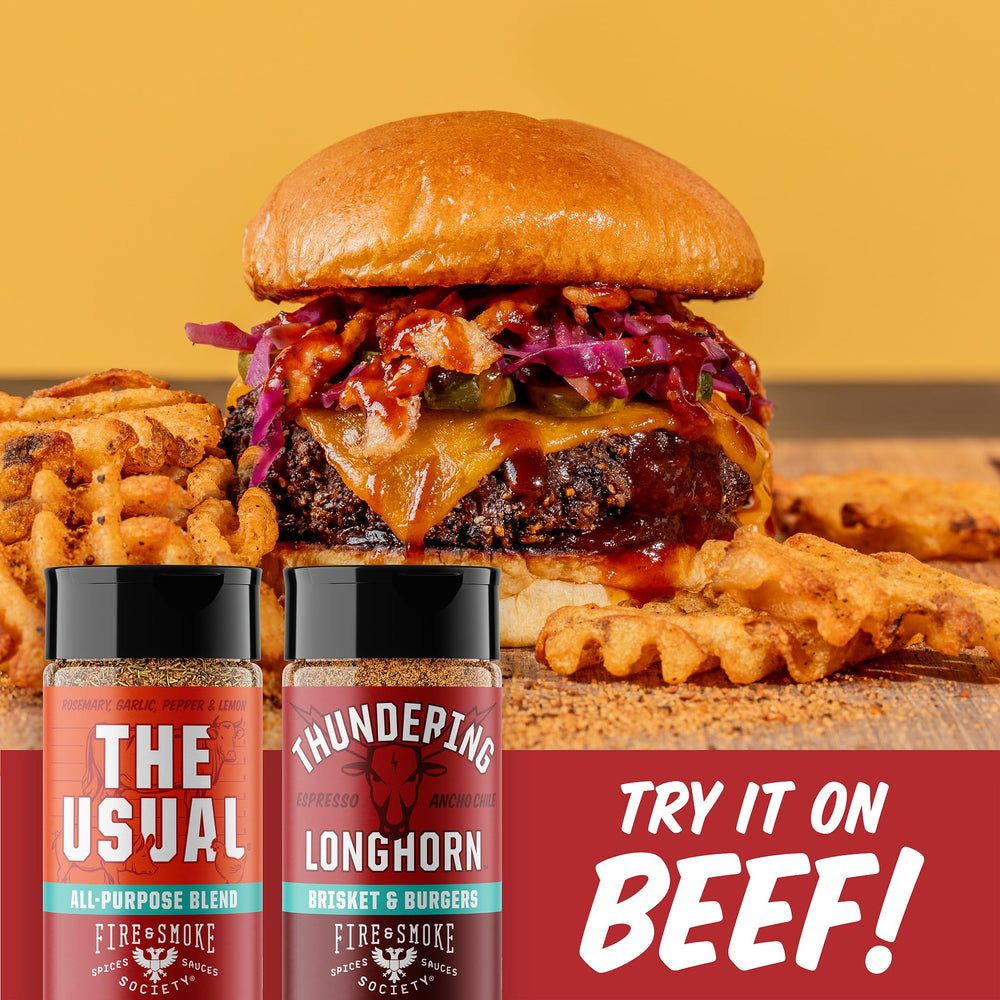 Fire & Smoke Society Sweet Preacher bottle enhances pork flavor for barbecues.