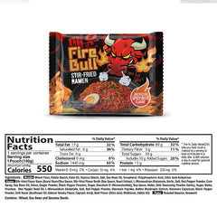 Fire Bull Ramen noodles close-up showing thick, chewy texture