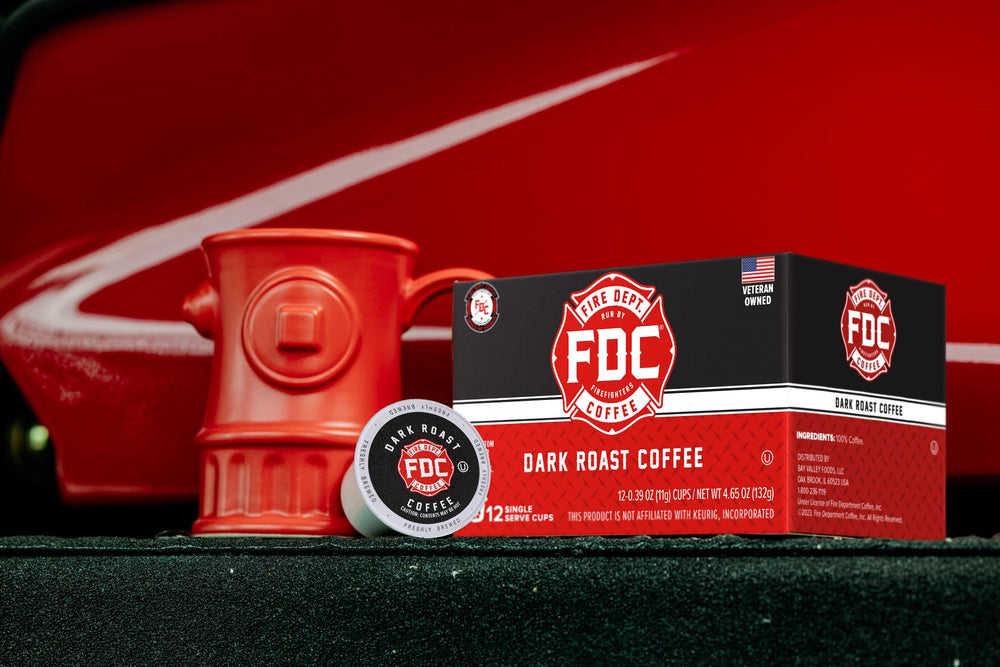 12-pack of Fire Department Coffee pods for convenient use