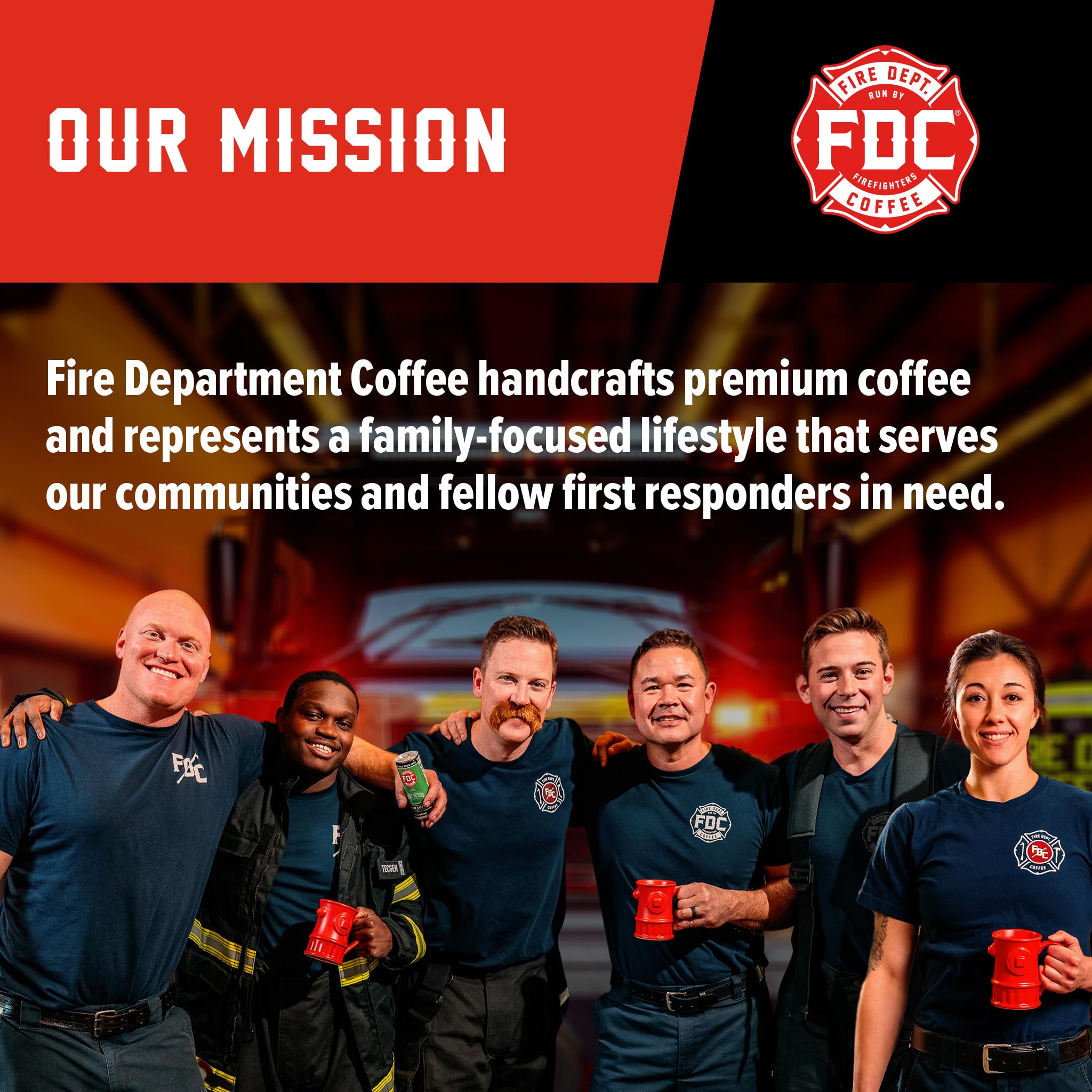 Fire Department Coffee gift-ready packaging for supporters