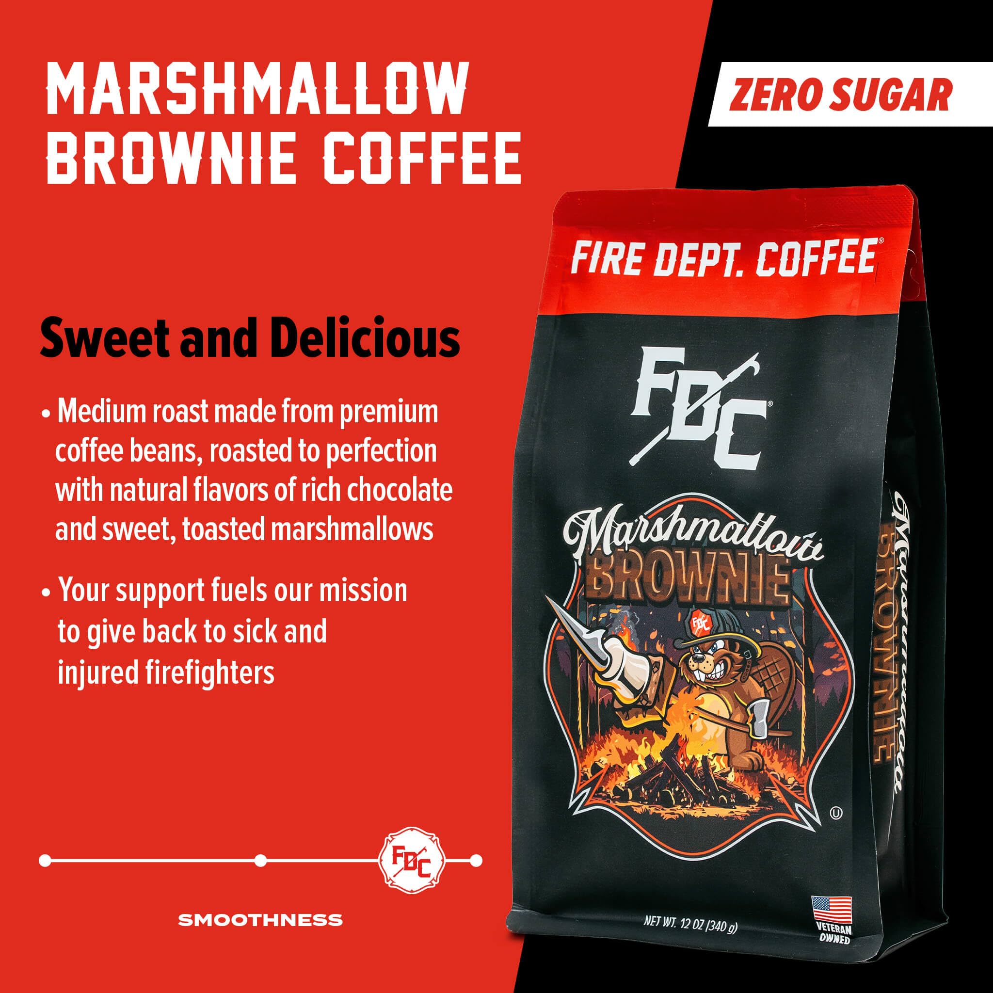 Fire Department Coffee made in USA roast factory scene emphasizes small-batch craft.