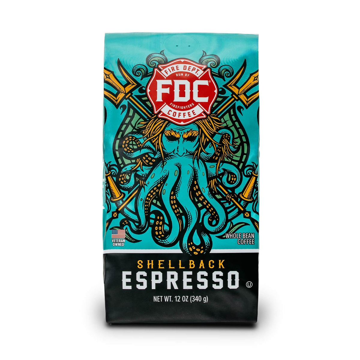 Fire Department Coffee Shellback Espresso beans for a bold morning brew
