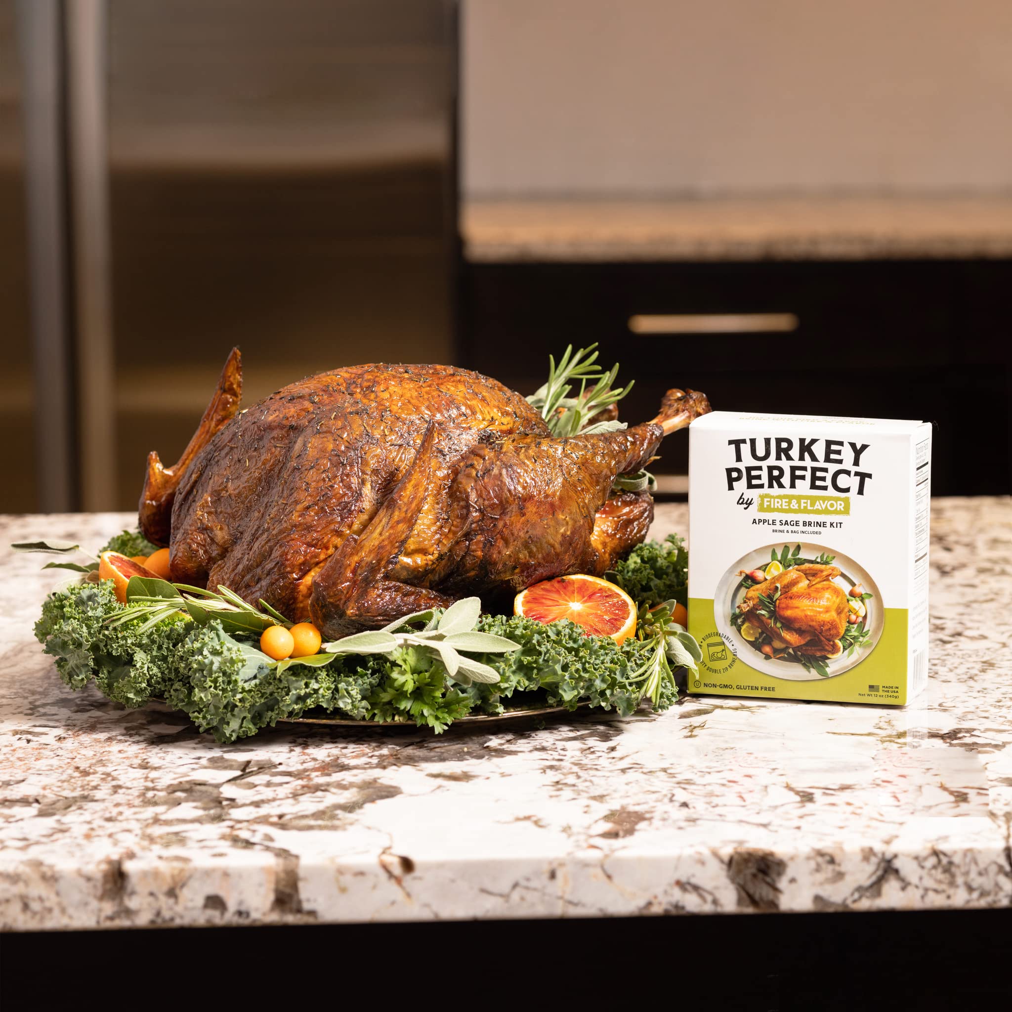 Fire & Flavor gluten-free, non-GMO, kosher labeling ensures quality.