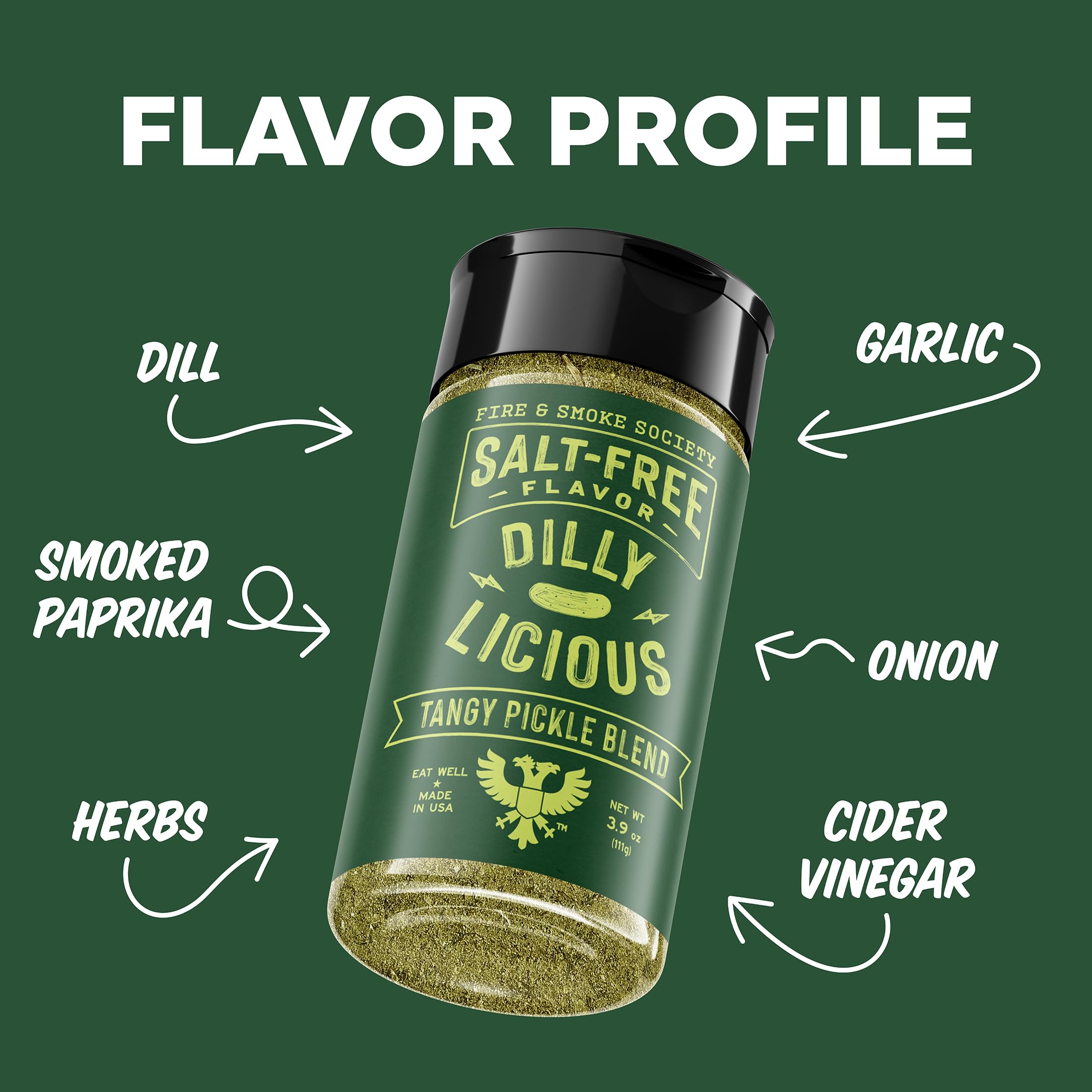 Dilly Licious on chicken, delivering dill-forward flavor and herbs.