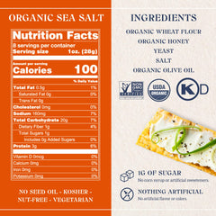 Firehook artisan baked crackers closeup highlights simple ingredients and sea salt