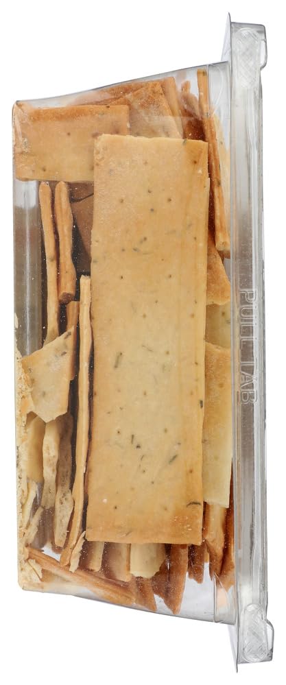Firehook Cracker Garlic Thyme texture close-up showing crisp, golden crackers.