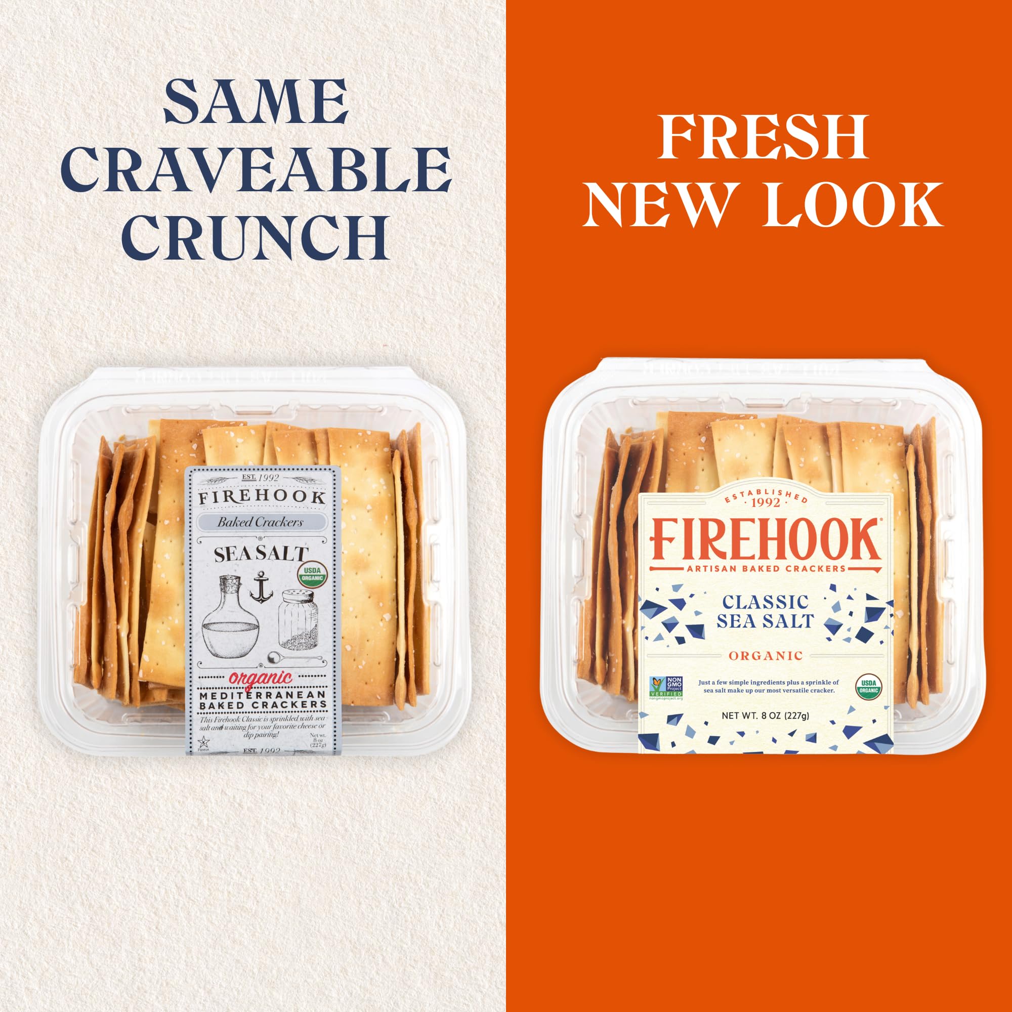 Firehook Sea Salt Crackers with dips on a dipping board for entertaining