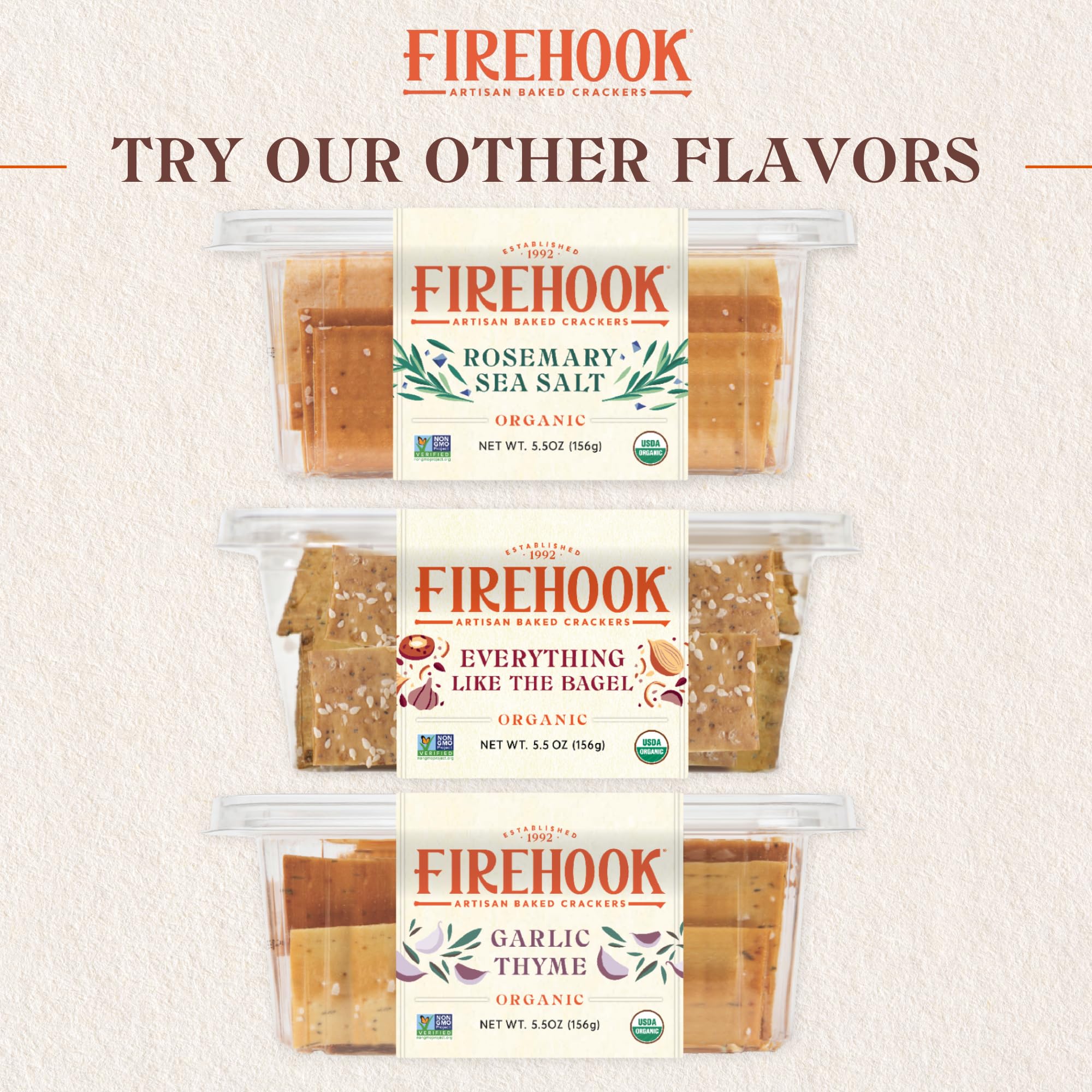 Firehook crackers in an office lunchbox ready for on-the-go snacking