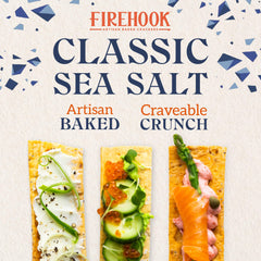 Firehook Sea Salt Crackers close-up bite emphasizes crunchy texture